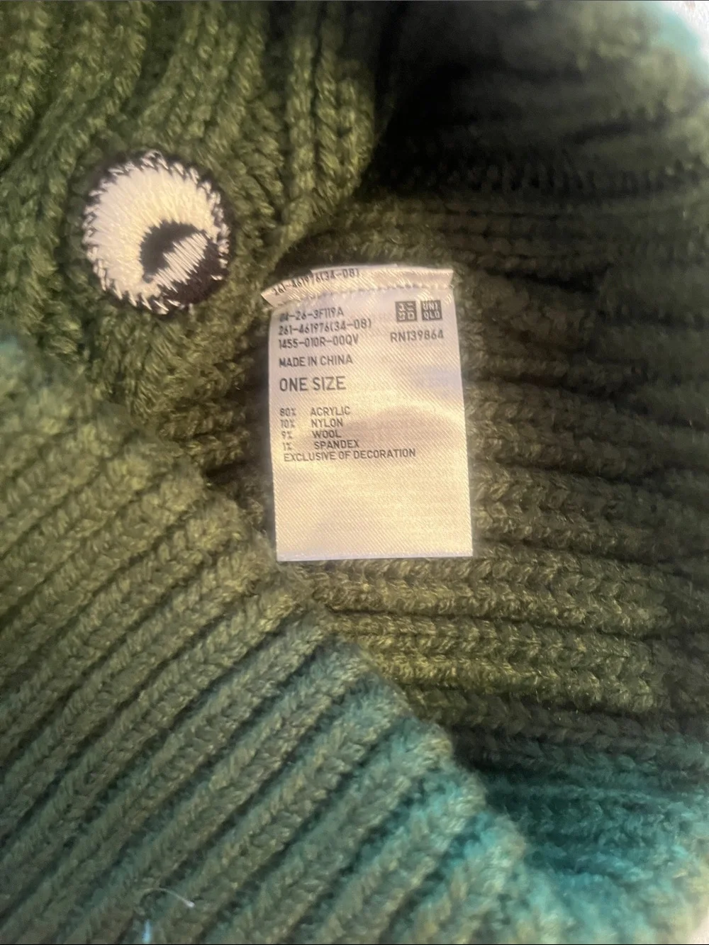 Anya Hindmarch Olive green  Knit Folded Cuff Beanie